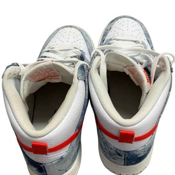 Nike Women’s Dunk High Washed Denim EUC - Picture 5 of 8